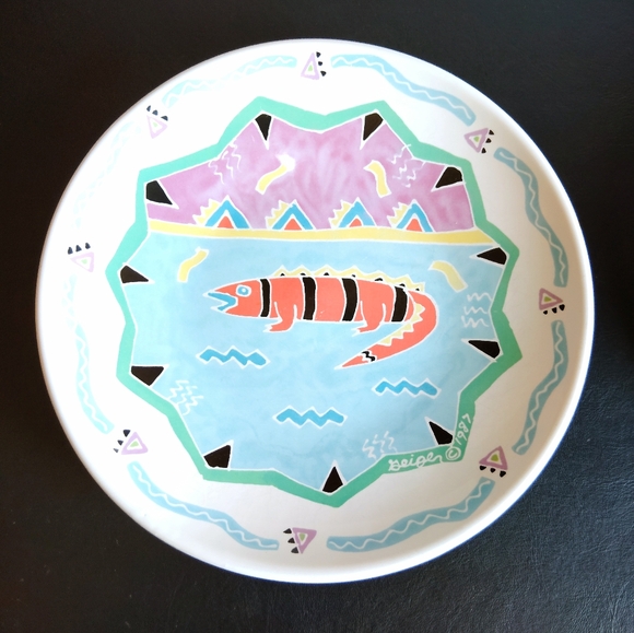 ジュディス ガイガー JUDITH  「Turtle」 Chaleur Judith Geiger Dinner Plates 1987 South Western Lizard